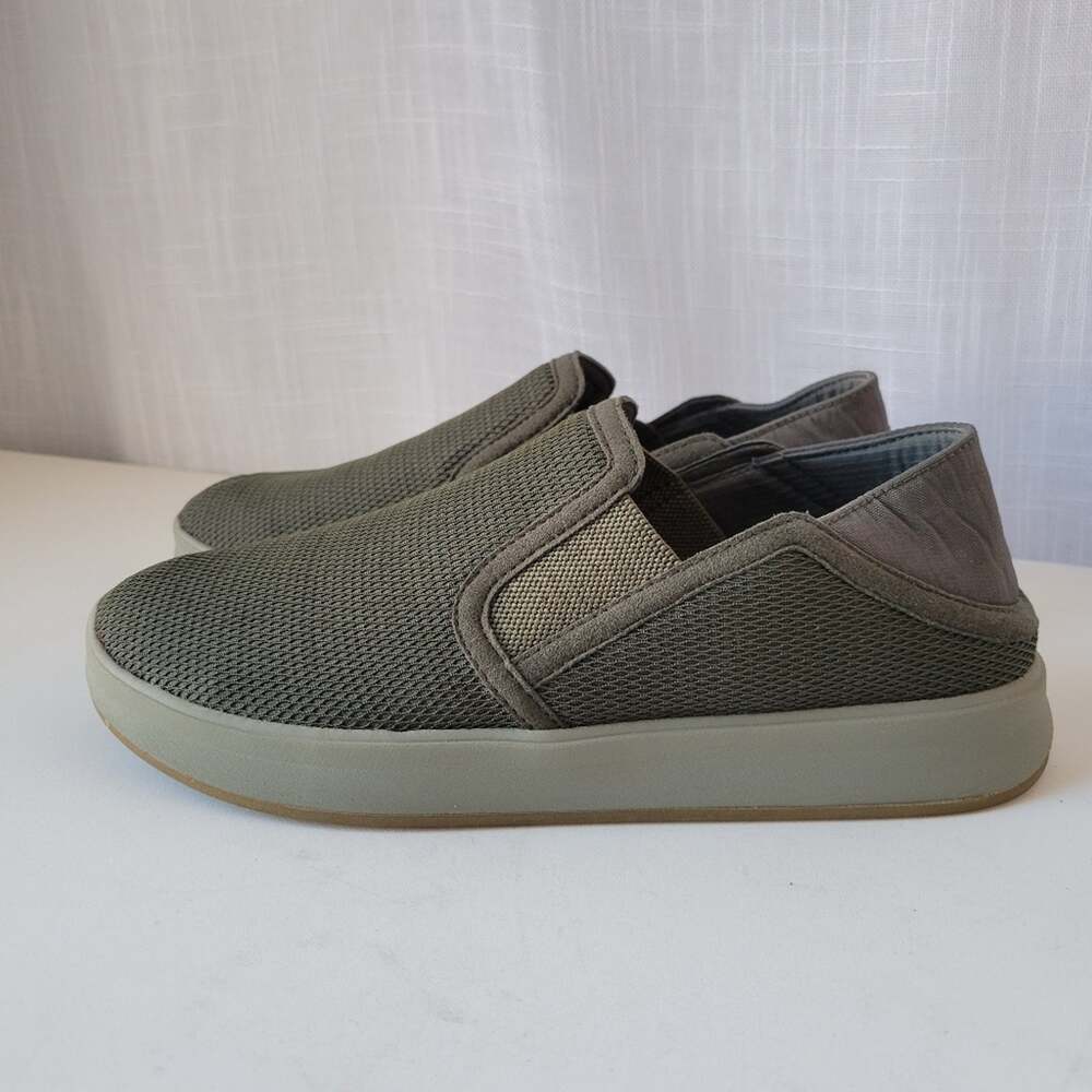 OLUKAI KI'IHELE women's slip on shoes in olive green size 8.5